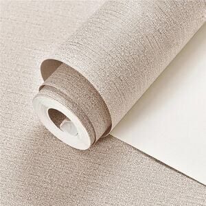 Fabric Peel & Stick Wallpaper Khaki Linen Removable7.71” x 393” Textured S20